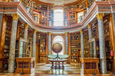 Pannonhalma library interior in Hungary clipart