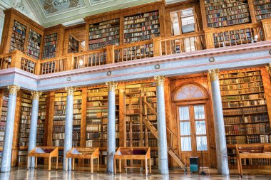 Pannonhalma library interior in Hungary clipart