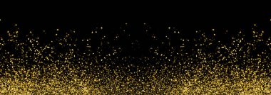 Soyut altın çözünürlüklü simli tatil panoraması siyahlar üzerine. Parıl parıl parlıyor. Yeni yıl parlayan arkaplanı.