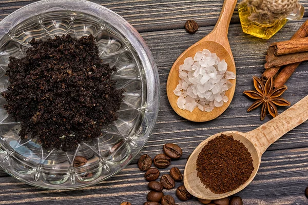 Coffee scrub bodycare — Stok Foto