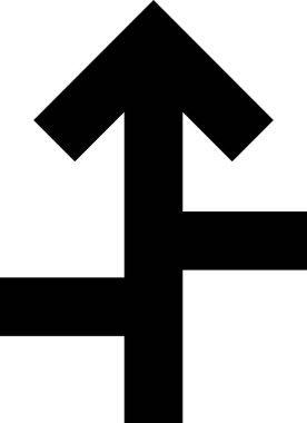 yön ok çizgisi vektör simgesi