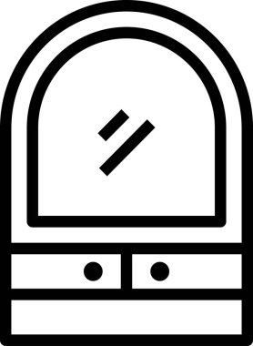 mobilya yassı ikon vektör illüstrasyonu