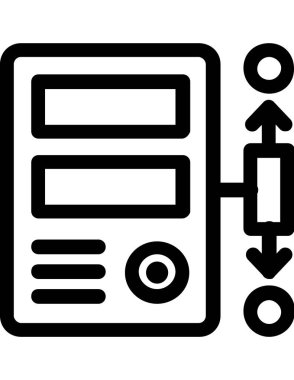 sunucu düz ikon vektör çizimi