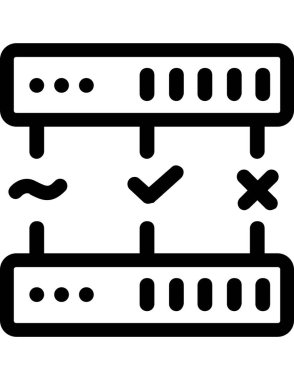 sunucu düz ikon vektör çizimi