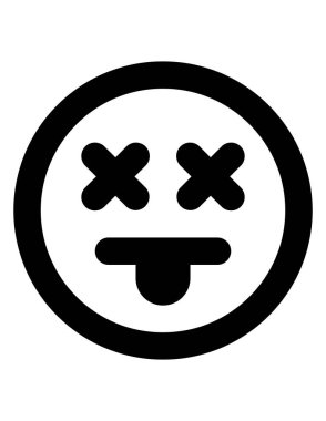 emoji düz ikon vektör çizimi