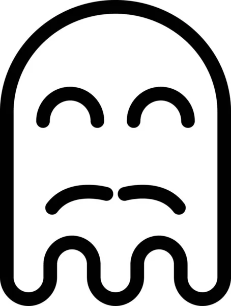 hayalet emoji düz ikon vektör çizimi