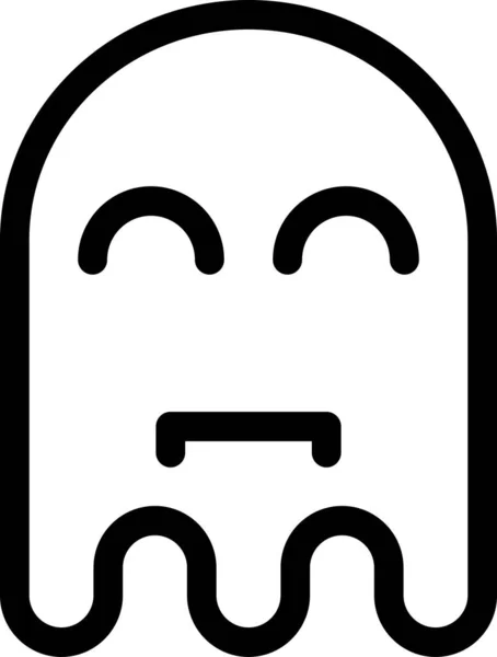 Fantasma Emoji Plana Ícone Vetor Ilustração — Vetor de Stock