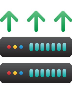 sunucu düz ikon vektör çizimi