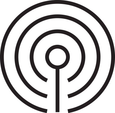 radyo yassı ikon vektör çizimi