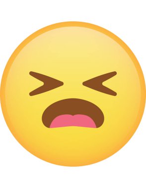 emoji düz ikon vektör çizimi