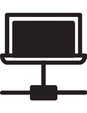 sunucu düz ikon vektör çizimi