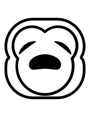 maymun ikon vektör illüstrasyonu