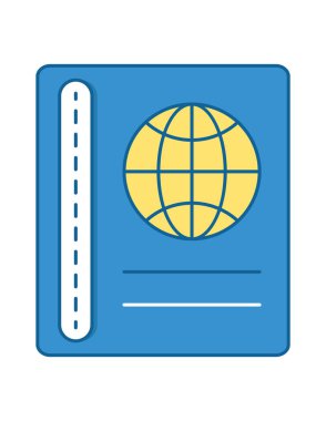 seyahat web simgesi vektör illüstrasyonu