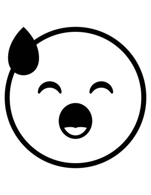 emoji düz ikon vektör çizimi