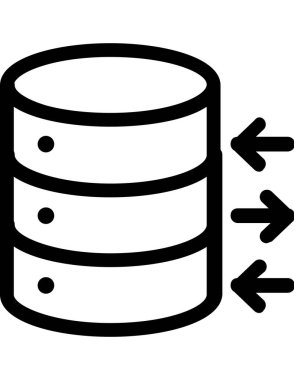sunucu düz ikon vektör çizimi