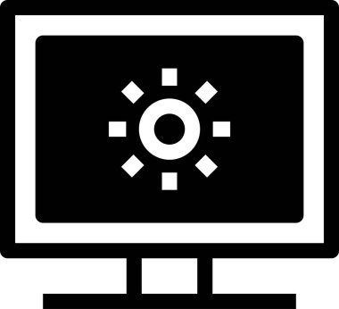 Düz ekran vektör resimlemesini izle