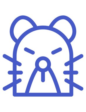 hayvan yassı ikon vektör illüstrasyonu