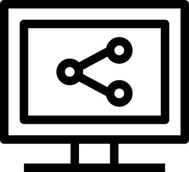 Düz ekran vektör resimlemesini izle