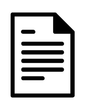 dosya belgesi düz simge vektör çizimi