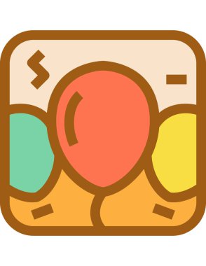 parti düz ikon vektör çizimi