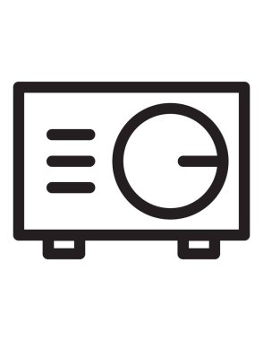 video düz vektör simgesi