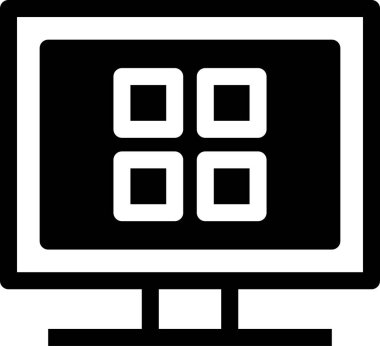 Düz ekran vektör resimlemesini izle