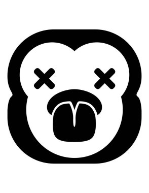 maymun ikon vektör illüstrasyonu