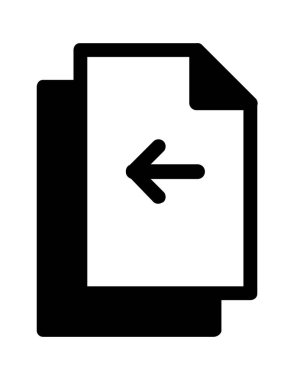 dosya belgesi düz simge vektör çizimi