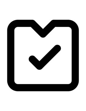 İşaretli düz simge vektör çizimi