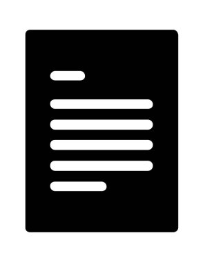 dosya belgesi düz simge vektör çizimi