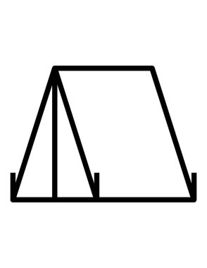 Çadır ikonu. düz dizayn biçimi 10