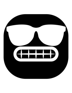 emoji düz ikon vektör çizimi