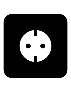 güç soket simgesi vektörü