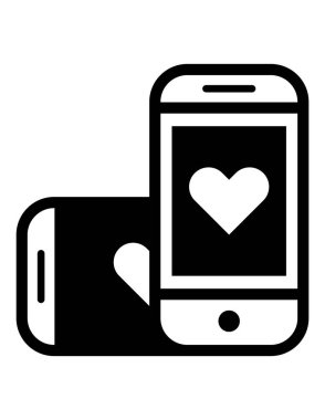 iki akıllı telefon simgesi vektör illüstrasyonu