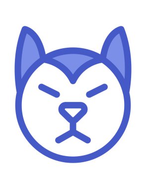 hayvan yassı ikon vektör illüstrasyonu