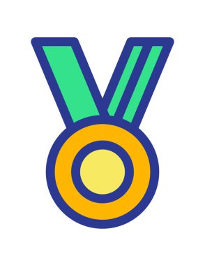 Madalya ikon vektör illüstrasyonu