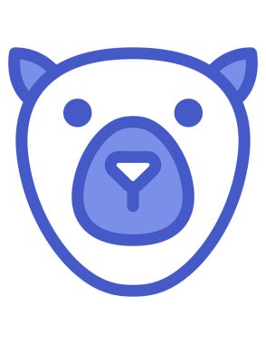 hayvan yassı ikon vektör illüstrasyonu