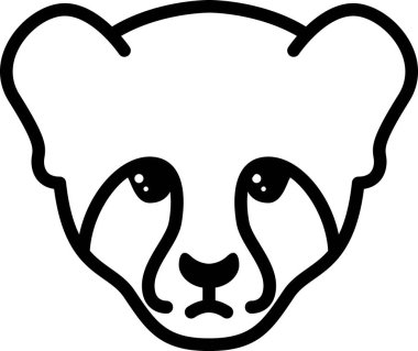 Leopar yassı ikon vektör çizimi