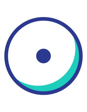 Mavi ve siyah simgenin vektör illüstrasyonu