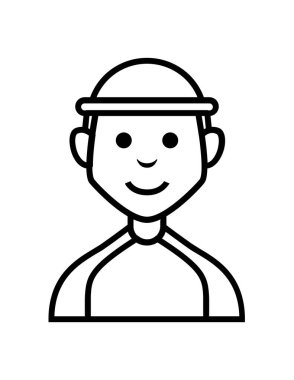 kişi düz ikon vektör illüstrasyonu