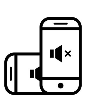 iki akıllı telefon simgesi vektör illüstrasyonu
