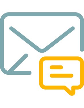 iletişim konsepti düz ikon vektör çizimi