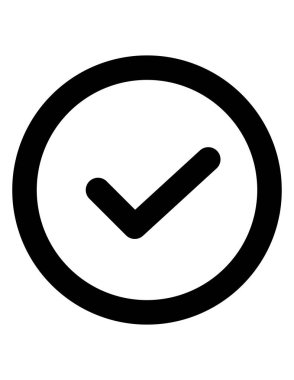 İşaretli düz simge vektör çizimi