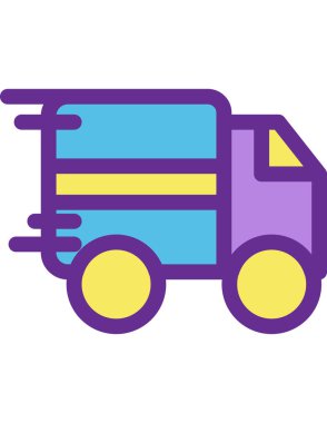 çevrimiçi alışveriş düz simgesi vektör illüstrasyonu