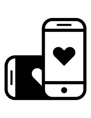 iki akıllı telefon simgesi vektör illüstrasyonu