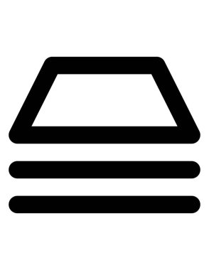 Otel hattı vektör simgesi.