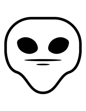 Uzaylı simgesi vektör illüstrasyonu