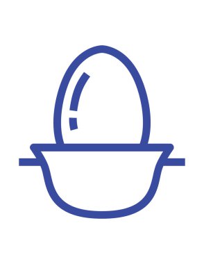 Paskalya yassı ikon vektör çizimi