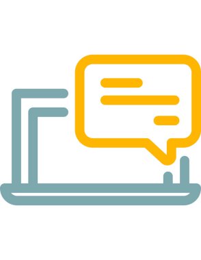 iletişim konsepti düz ikon vektör çizimi