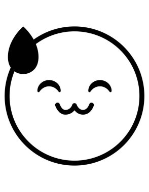 emoji düz ikon vektör çizimi